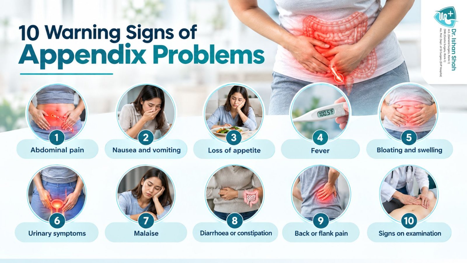10 Warning Signs of Appendix Problems​​